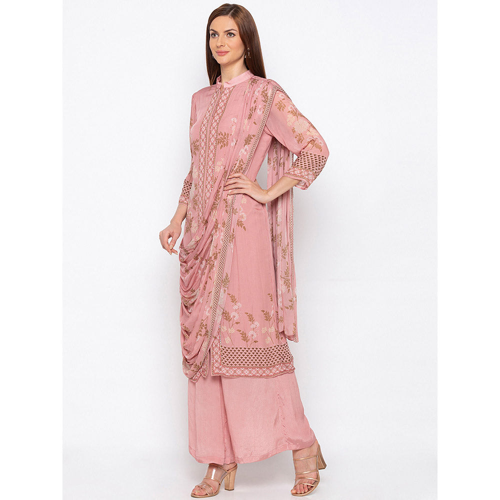 Soup by Sougat Paul Pink Printed Kurta With Palazzo (Set of 2)