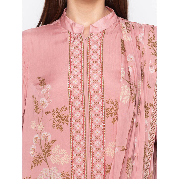 Soup by Sougat Paul Pink Printed Kurta With Palazzo (Set of 2)