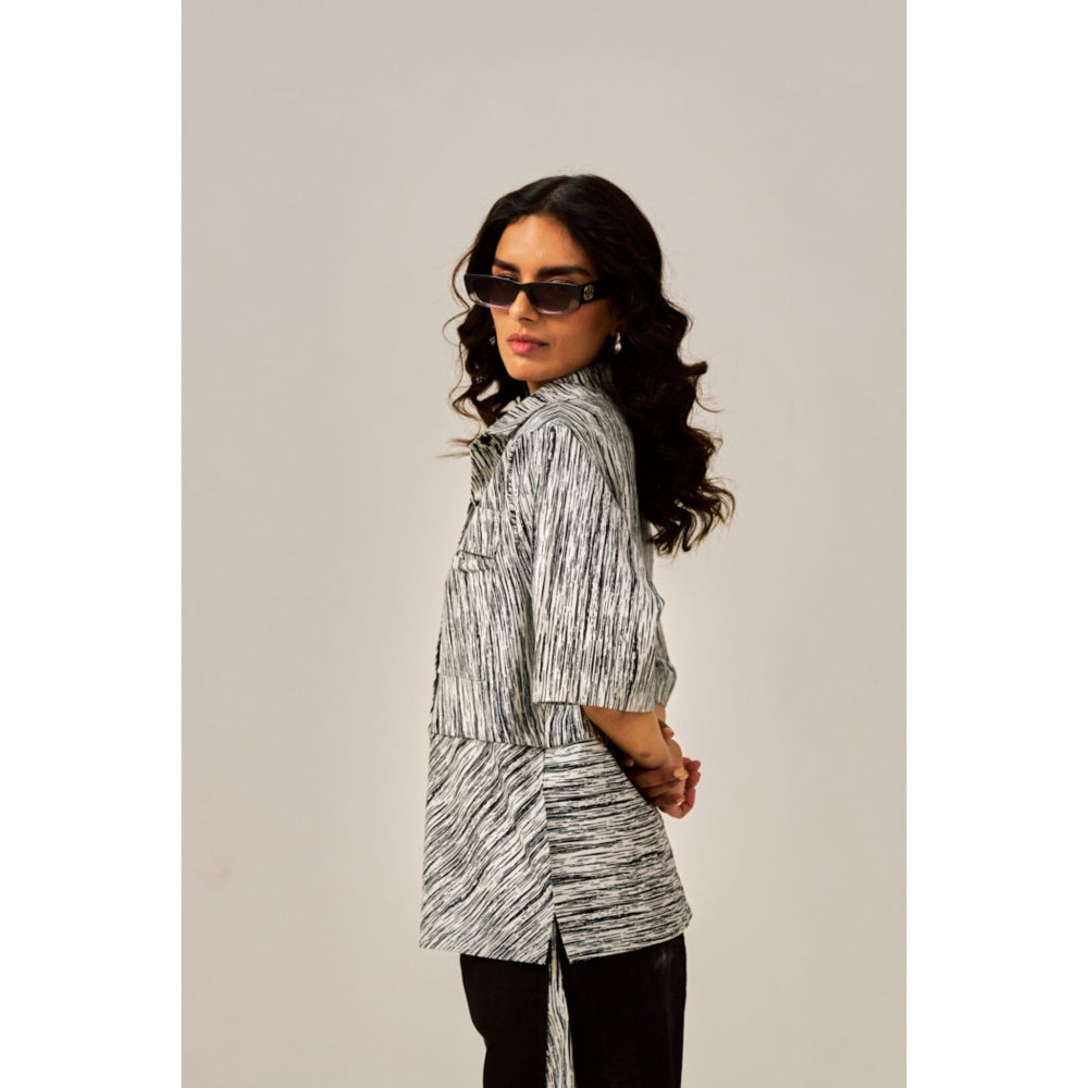 SPACE Ros Scribble Print Shirt