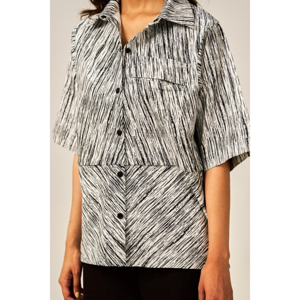 SPACE Ros Scribble Print Shirt