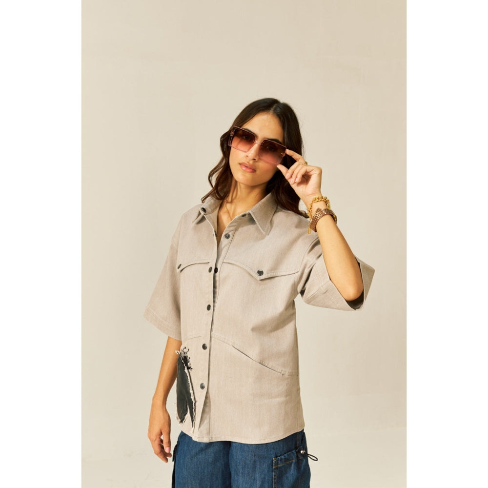 SPACE Sweet Chai Opal Beige Shirt