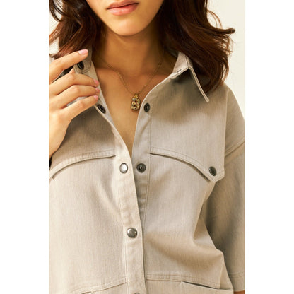 SPACE Sweet Chai Opal Beige Shirt