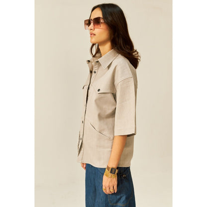 SPACE Sweet Chai Opal Beige Shirt