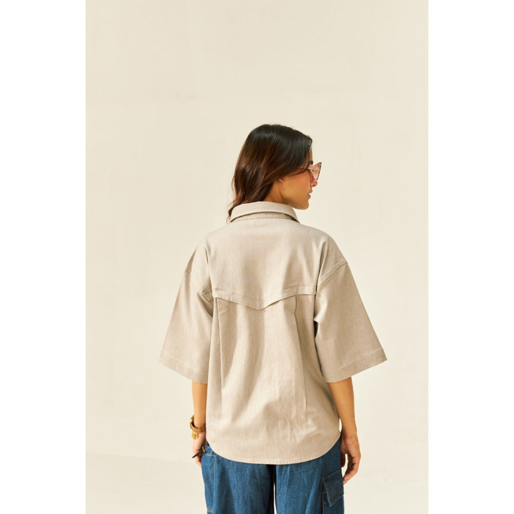 SPACE Sweet Chai Opal Beige Shirt