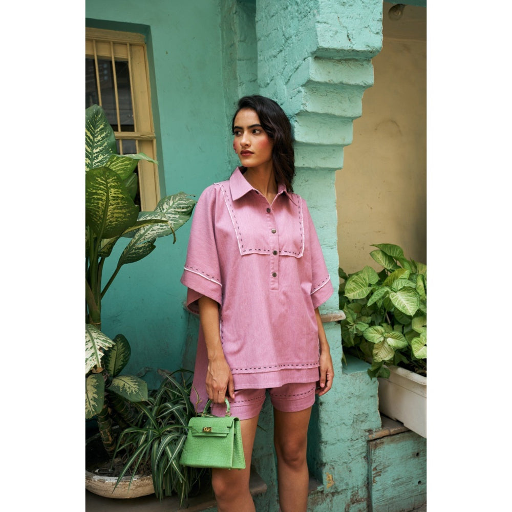 SPACE Lychee Hand Embroidered Co-Ord (Set of 2)
