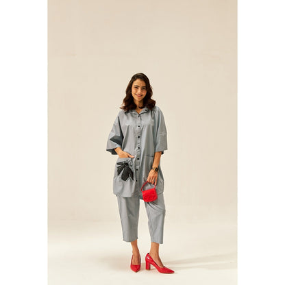 SPACE Lavasa Faded Blue Shirt with Pant (Set of 2)