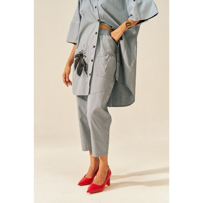 SPACE Lavasa Faded Blue Shirt with Pant (Set of 2)