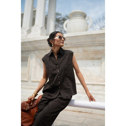 SPACE Chaand Brown Co-Ord Set
