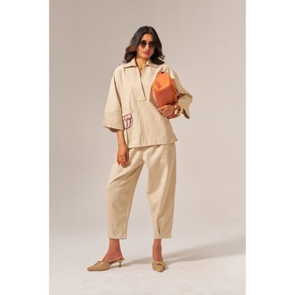 SPACE Giza Beige Co-Ord Set