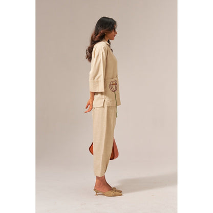 SPACE Giza Beige Co-Ord Set
