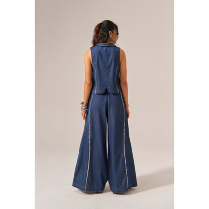 SPACE Isabelle Navy Blue Co-Ord Set
