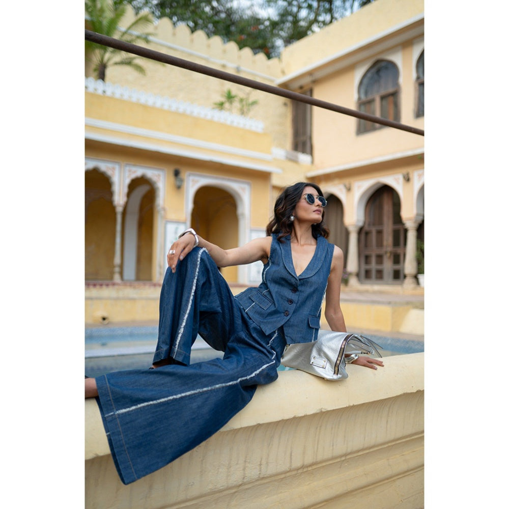 SPACE Isabelle Navy Blue Co-Ord Set