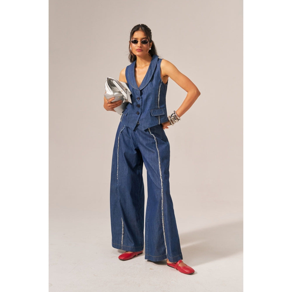 SPACE Isabelle Navy Blue Co-Ord Set
