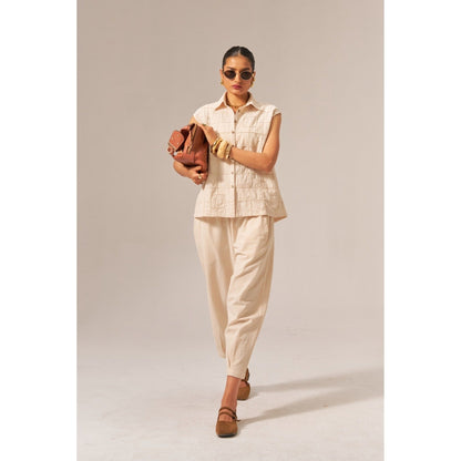 SPACE Lo-Me Beige Not Co-Ord Set