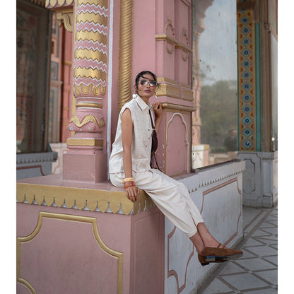 SPACE Lo-Me Beige Not Co-Ord Set