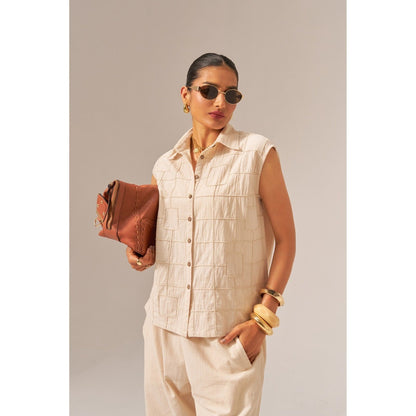 SPACE Lo-Me Beige Not Co-Ord Set