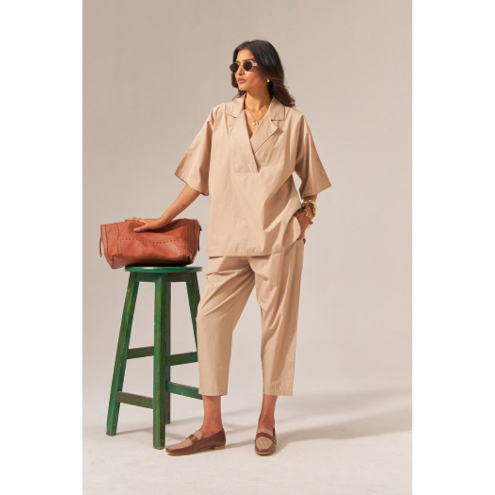 SPACE Makhan Beige Co-Ord Set