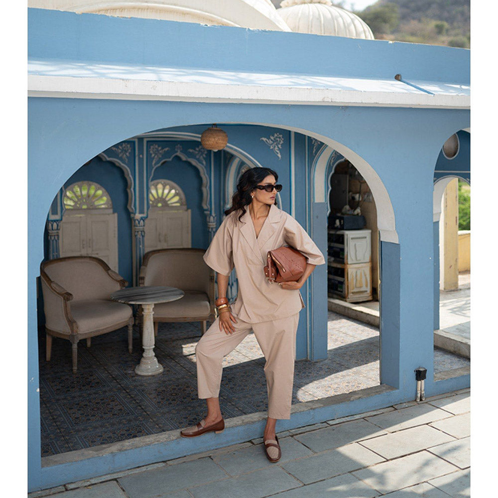 SPACE Makhan Beige Co-Ord Set