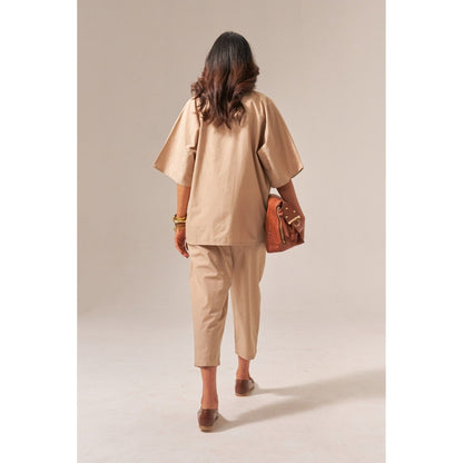 SPACE Makhan Beige Co-Ord Set