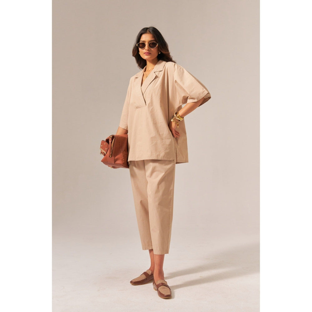 SPACE Makhan Beige Co-Ord Set