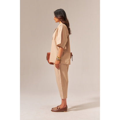 SPACE Makhan Beige Co-Ord Set