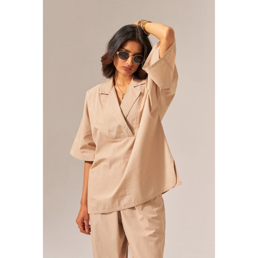 SPACE Makhan Beige Co-Ord Set