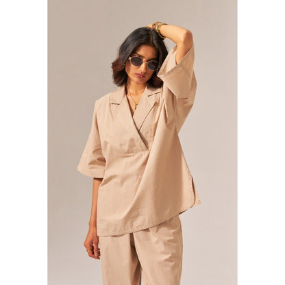 SPACE Makhan Beige Co-Ord Set