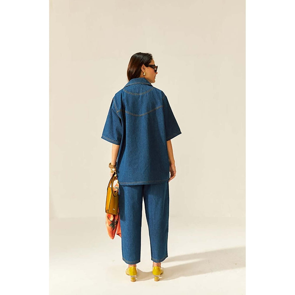 SPACE Ampere Z Unisex Relaxed Blue Co-Ord Set