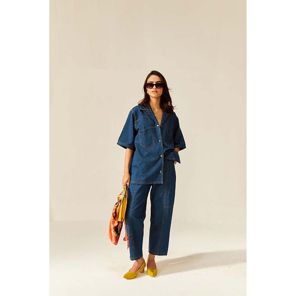 SPACE Ampere Z Unisex Relaxed Blue Co-Ord Set
