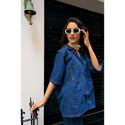 SPACE Ampere Z Unisex Relaxed Blue Co-Ord Set