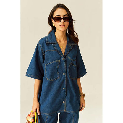 SPACE Ampere Z Unisex Relaxed Blue Co-Ord Set
