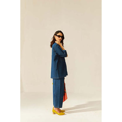 SPACE Ampere Z Unisex Relaxed Blue Co-Ord Set