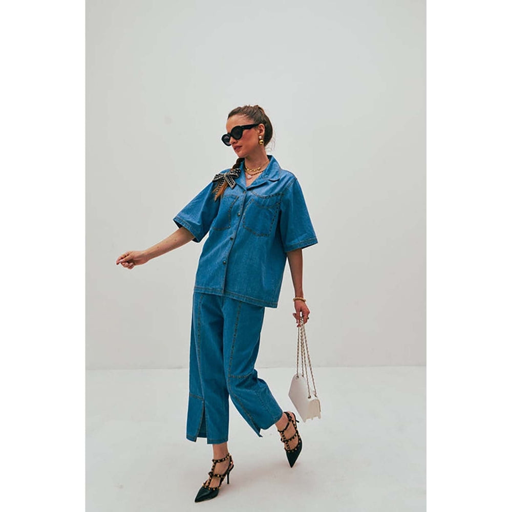 SPACE Ampere Z Relaxed Blue Denim Co-Ord Set