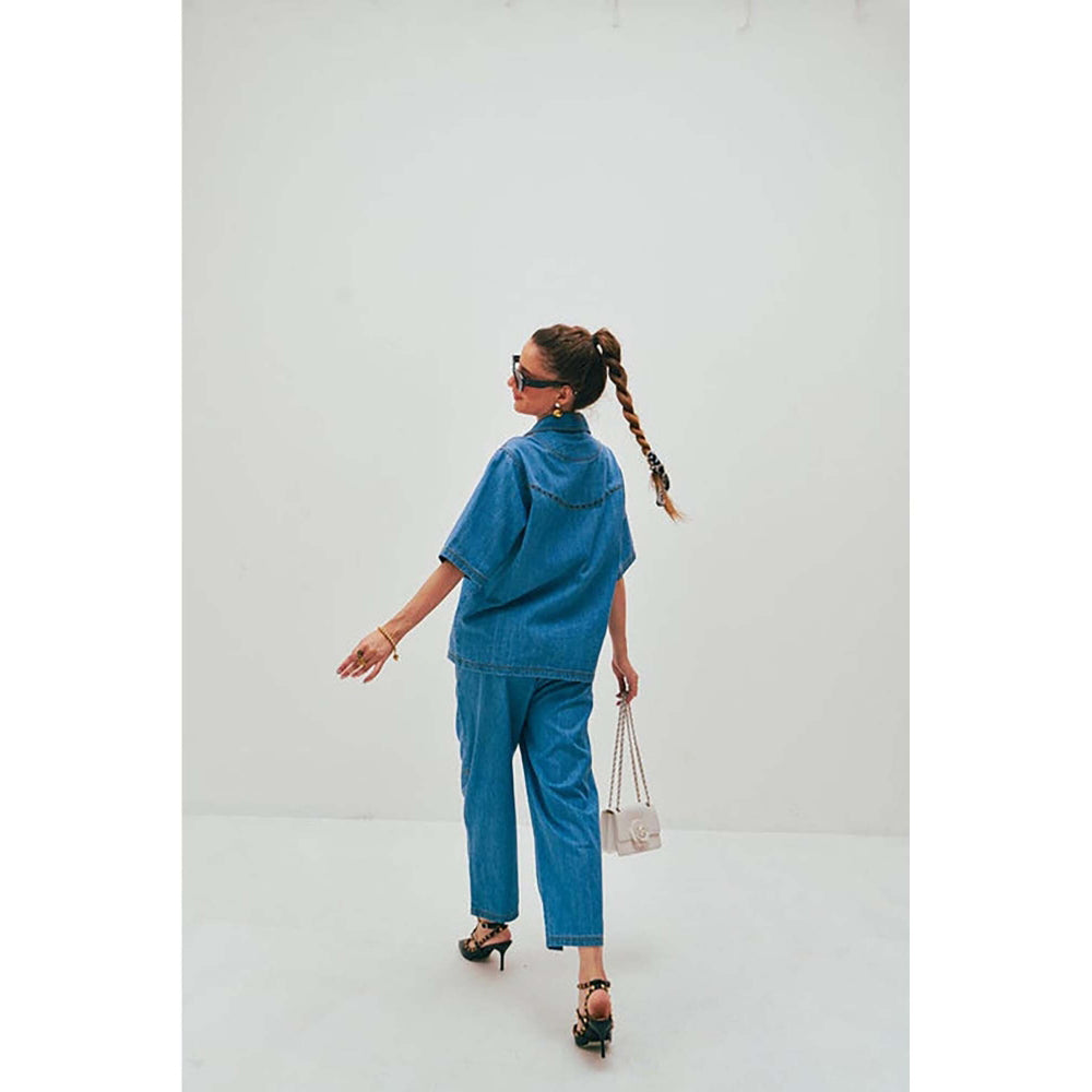 SPACE Ampere Z Relaxed Blue Denim Co-Ord Set