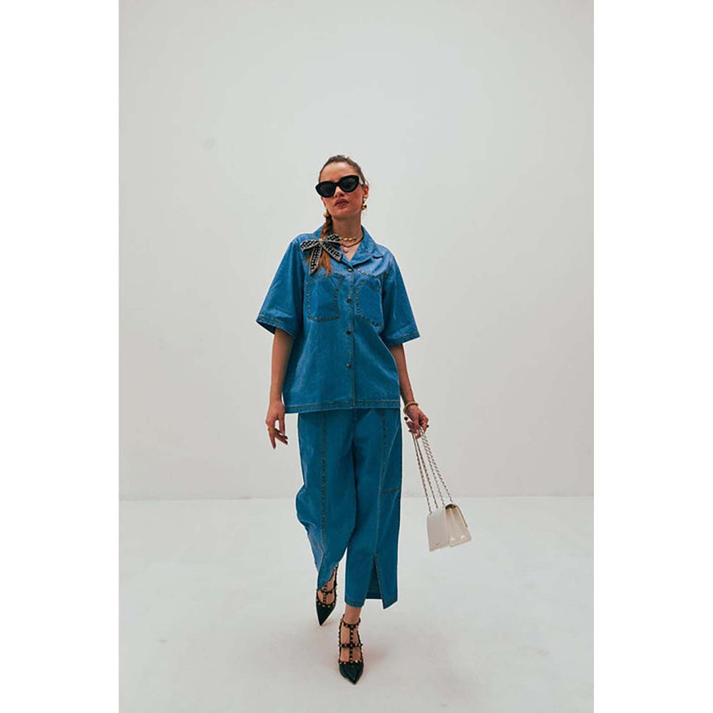 SPACE Ampere Z Relaxed Blue Denim Co-Ord Set