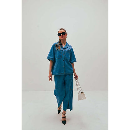 SPACE Ampere Z Relaxed Blue Denim Co-Ord Set