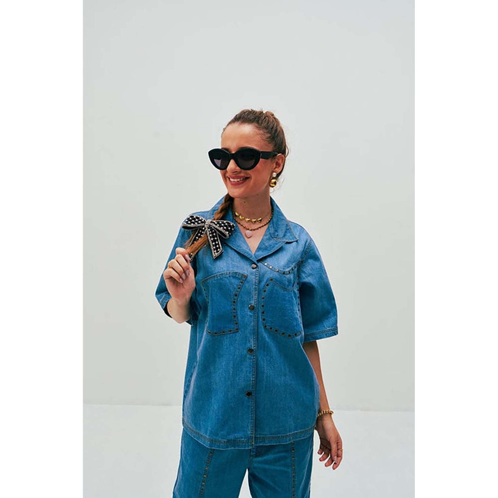 SPACE Ampere Z Relaxed Blue Denim Co-Ord Set