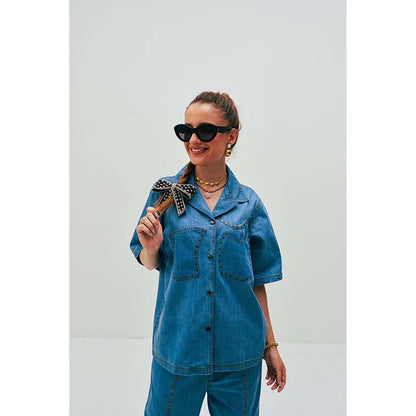 SPACE Ampere Z Relaxed Blue Denim Co-Ord Set