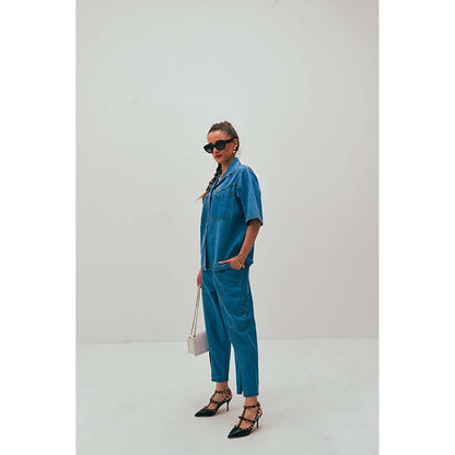 SPACE Ampere Z Relaxed Blue Denim Co-Ord Set