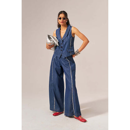 SPACE Isabelle Cotton Blue Denim Co-Ord Set