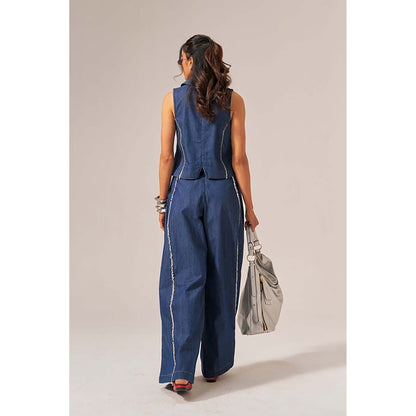 SPACE Isabelle Cotton Blue Denim Co-Ord Set