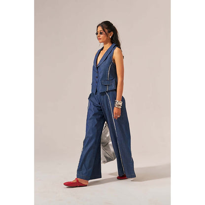 SPACE Isabelle Cotton Blue Denim Co-Ord Set