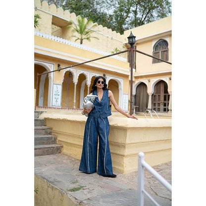 SPACE Isabelle Cotton Blue Denim Co-Ord Set