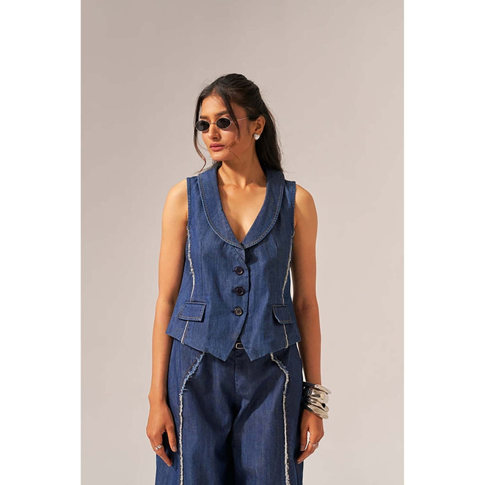 SPACE Isabelle Cotton Blue Denim Co-Ord Set