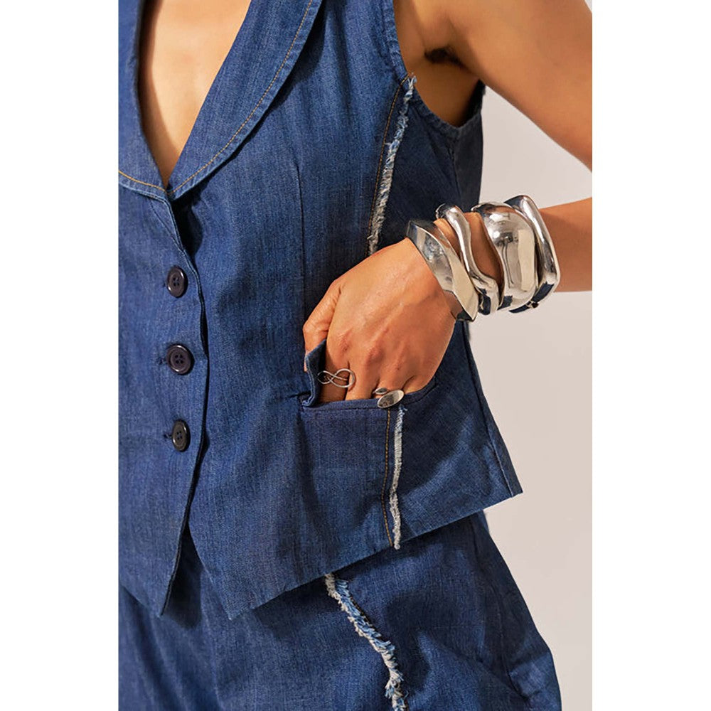 SPACE Isabelle Cotton Blue Denim Co-Ord Set