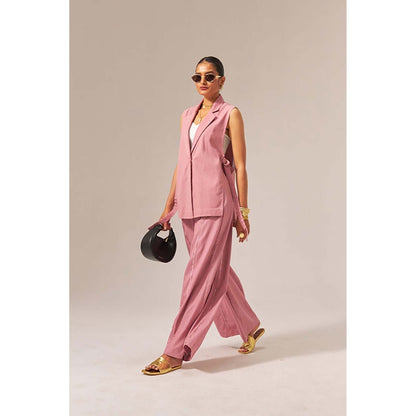 SPACE Phool Cotton Pink Denim Co-Ord Set