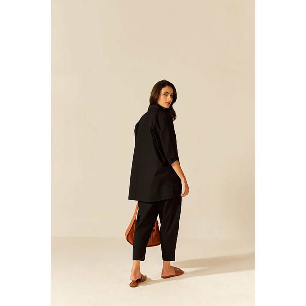 SPACE Ikigai Black Top And Bag Pant