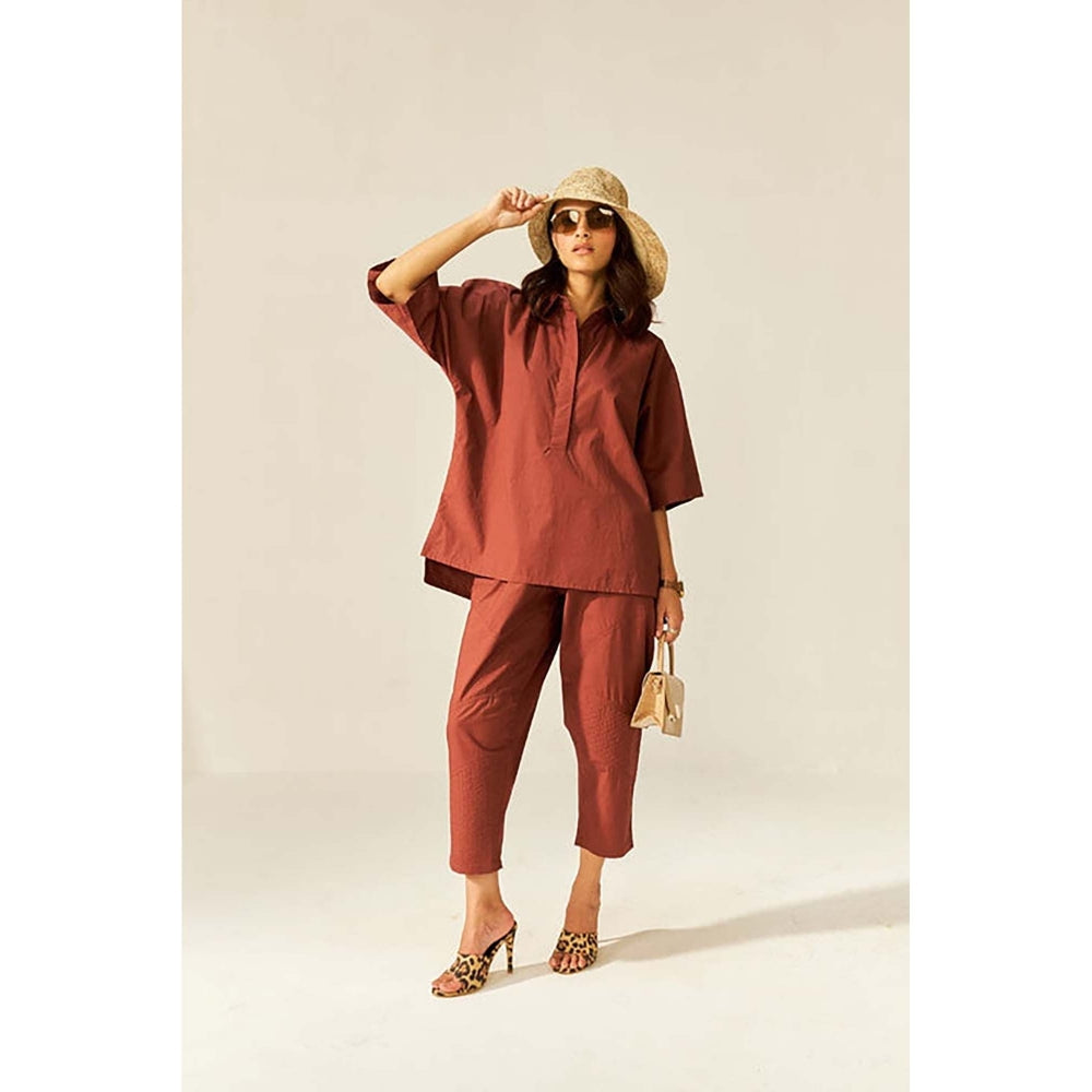 SPACE Ikigai Rust Top And Bag Pant