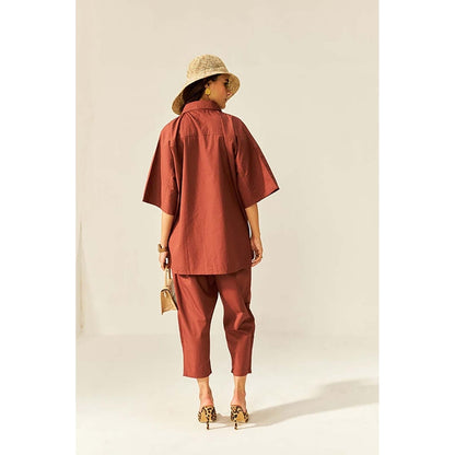 SPACE Ikigai Rust Top And Bag Pant