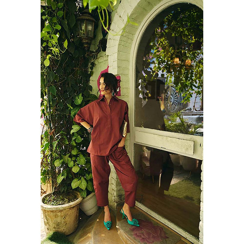 SPACE Ikigai Rust Top And Bag Pant
